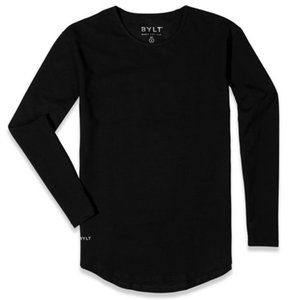 Bylt Black Long Sleeve Drop Cut Shirt